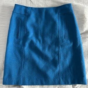 Talbots Vibrant Blue Wool Blend Pencil Skirt